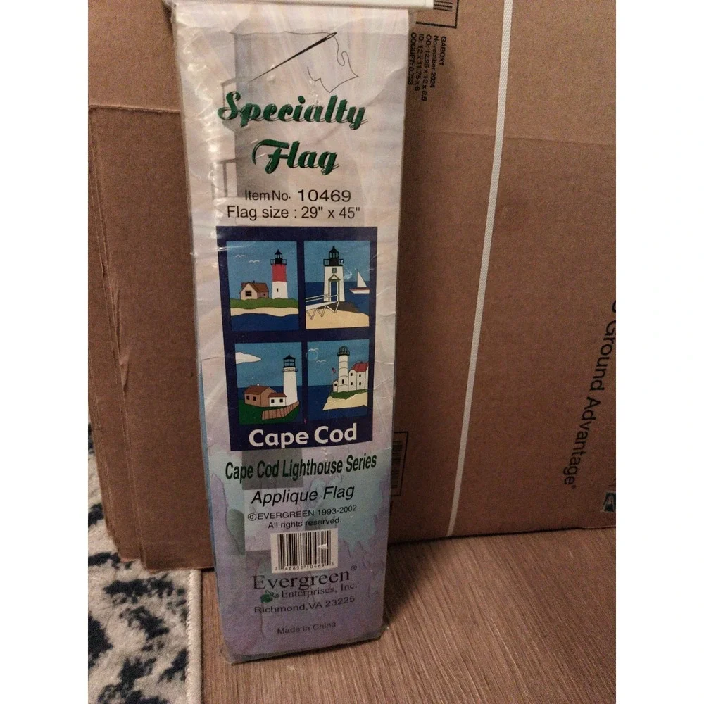 Evergreen Cape Cod Lighthouse Nylon Applique Specialty Flag 29